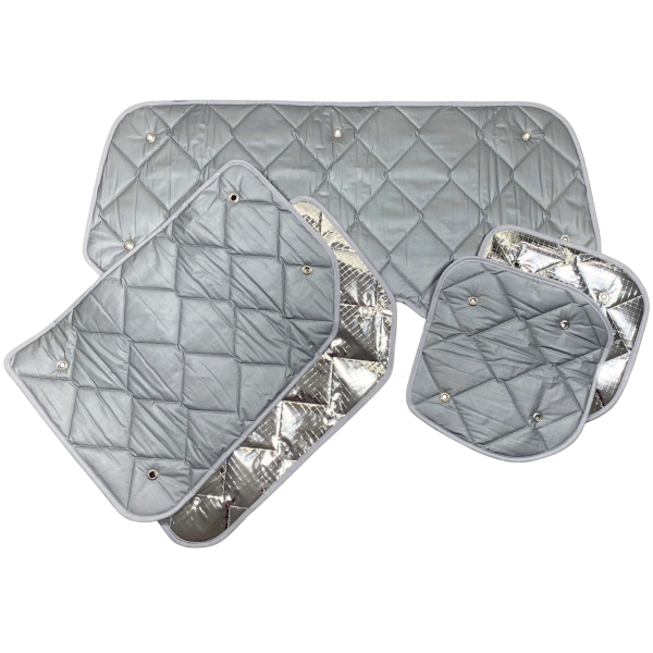 Thermomatten Wohnraum mit grauer Innenseite und silberner Außenseite